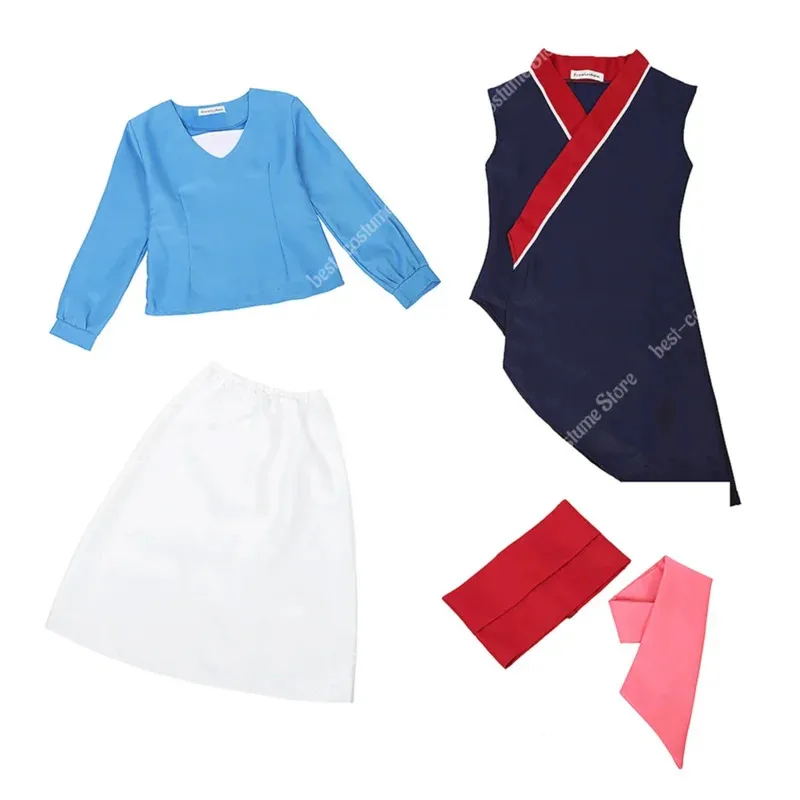 أزياء AA BCBNZ Hua Mulan التأثيرية للفتيات الأميرة المحارب أزياء الأطفال hanfu البطلة الصينية فستان الهالوين جزء 2025 جديد