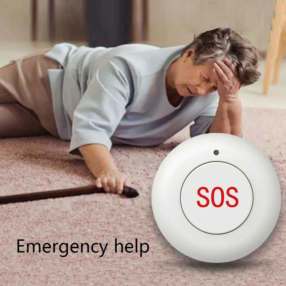 Wireless SOS Button Smart Home Gate Security Doorbell Panic Emergency button For 433MHz Home Burglar Alarm System