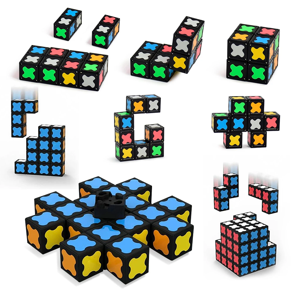 Magnetic Fidget Spinner Toy – Transformable into Infinite Cube, Stress Relief Sensory Toy for Kids, Creative Puzzle Gif