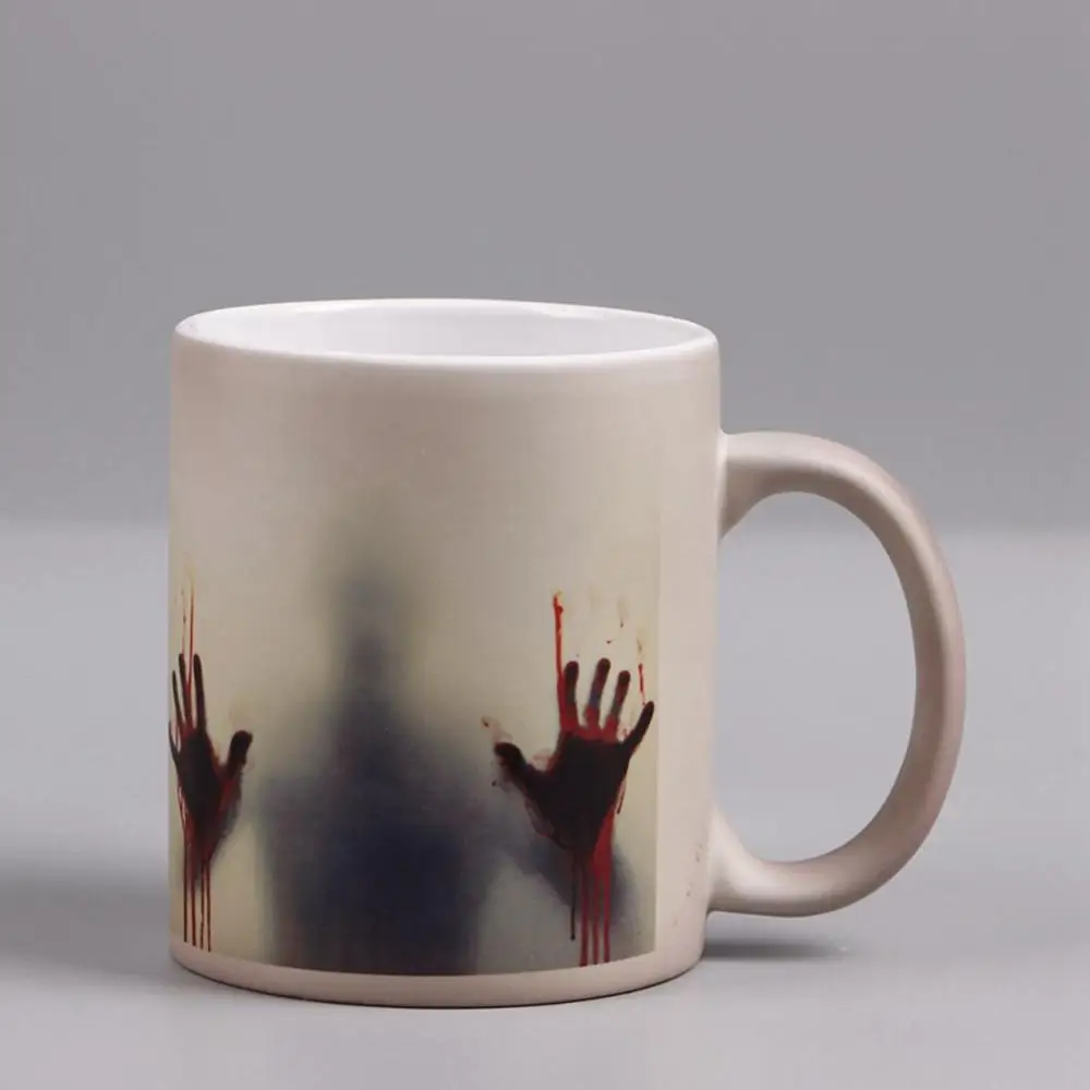 Zombie Ceramic Novelty Heat Sensitive Halloween Decoration Creative Tea Cup Milk Bottle Drinkware Coffee Mug