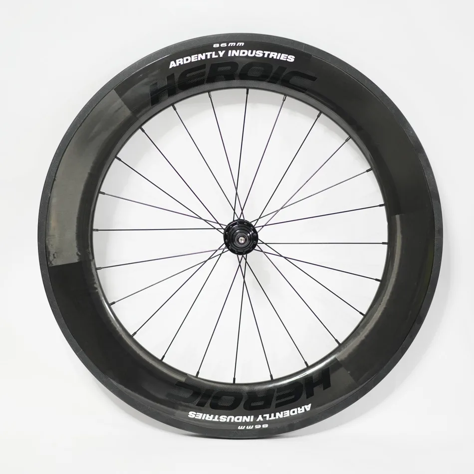 Ardently 700C Full Carbon Track bike wheelset 38/58/86mm depth