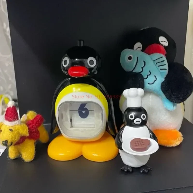 New Cute Pingu Pinga Penguin Calendar Figure Dolls Toys For Girls Kids Car Decoration 12CM