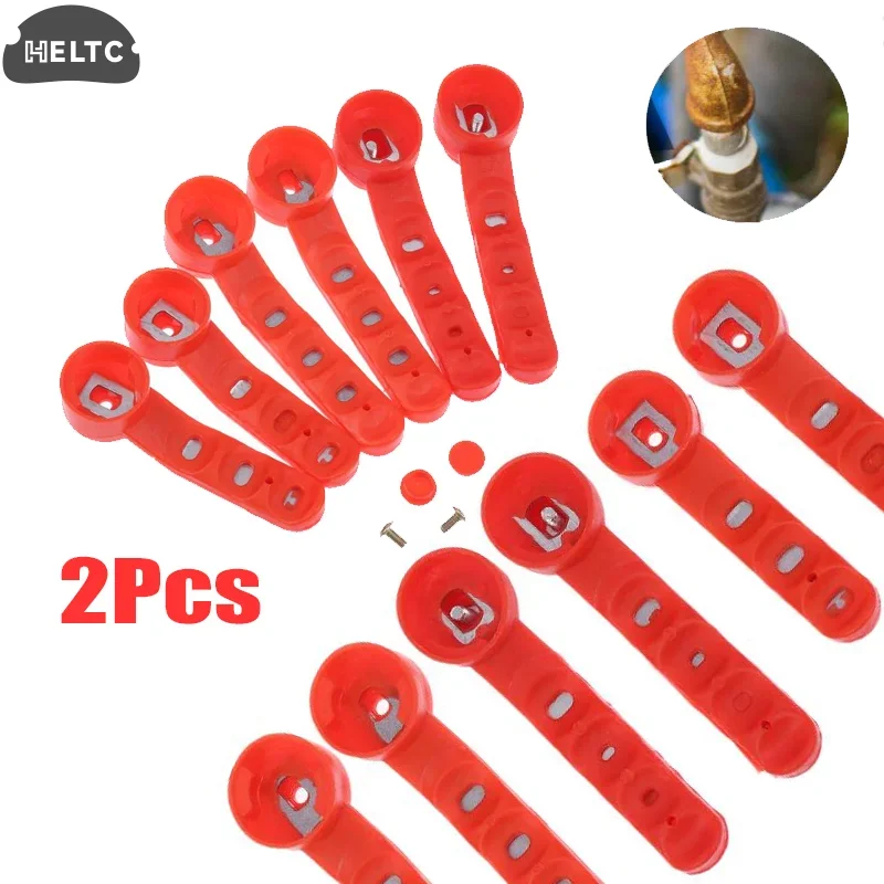 2Pcs Ball Valve Handle Replacement Iron Long Handle Leak Proof Ergonomic Universal Fit For Gas Pool Faucet Water Garden Outdoor