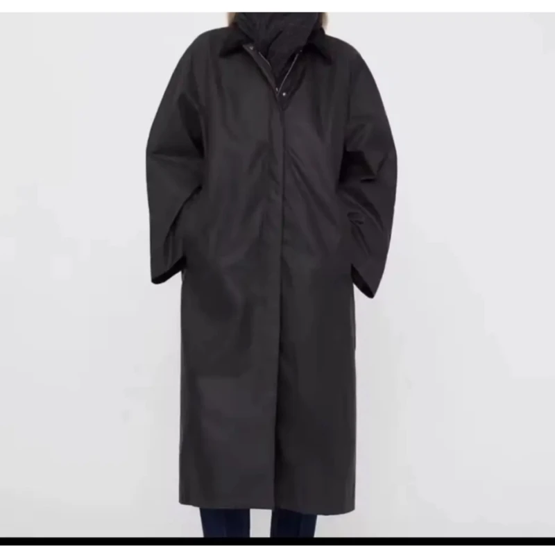 

Nordic Swedish workwear style A-line version medium long cotton jacket with cotton jacket jacket