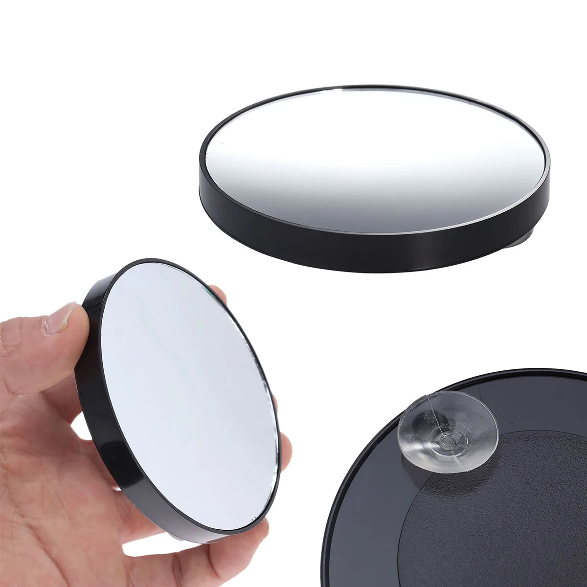 Specchio per trucco con specchio di aspirazione ingranditore 2 pezzi 15X per bagno, uso in viaggio a casa, adatto per applicare il trucco e la rasatura