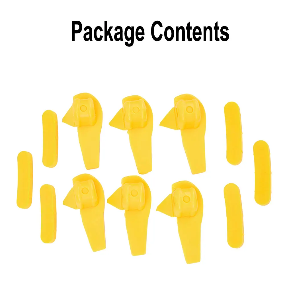 Demount Head Protector Tool 12pcs Car Insert Rim Pads Nylon Plastic Yellow Replacement Accessory Set Tire Changer