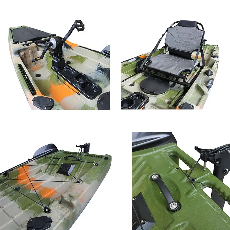 Water Sports Single Seat Custom Sit on Top One Person Propeller Pedal Kayak