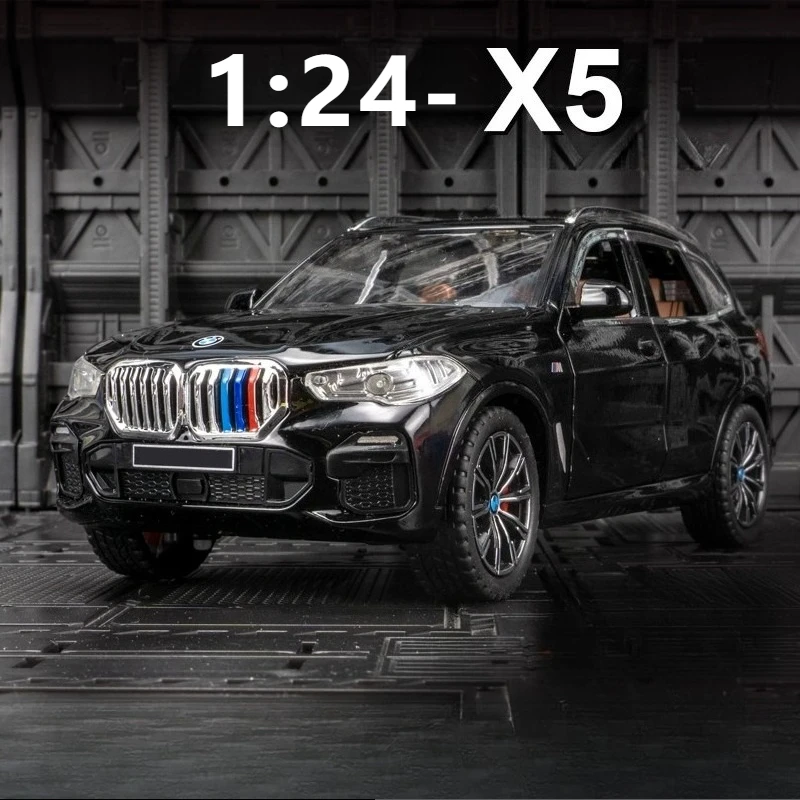 

1:24 X5 внедорожник, высокая имитация сплава, масштабная модель автомобиля, литой под давлением металлический автомобиль, звук и свет, коллекционные детские игрушки, подарки