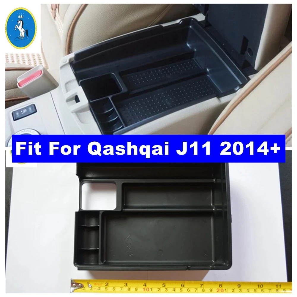 

Central Armrest Storage Box Case Phone Tray Bin Container Pallet Organiser Cover Fit For Qashqai J11 2014 - 2020 Car Accessories