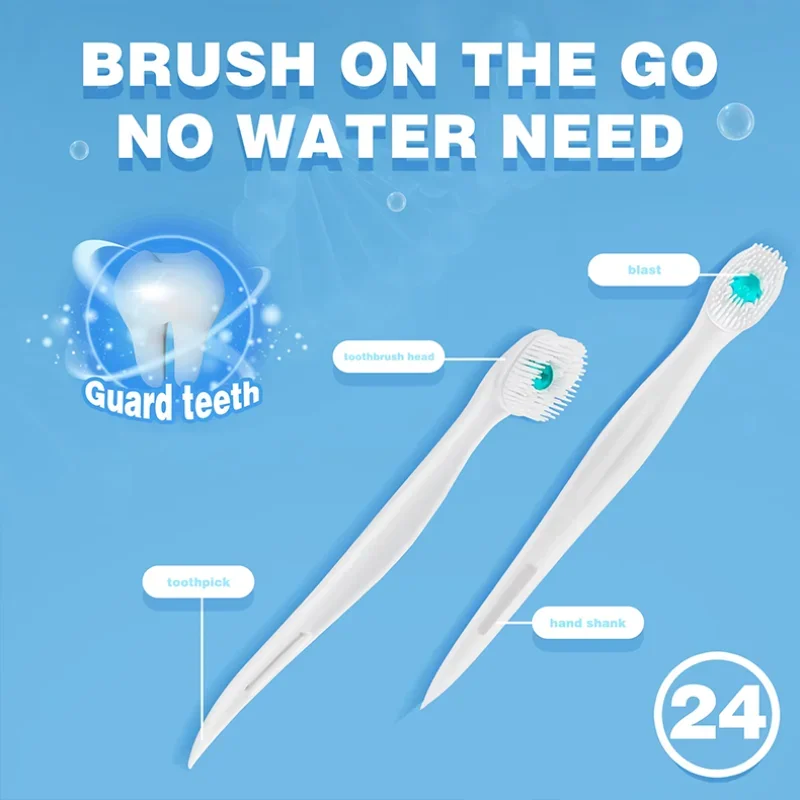 Portable Travel Toothbrush Mini Exploded Bead Toothbrush Disposable Adult Cleaning Brush Head Oral Care Tool 1/10/12/20/24/40pcs