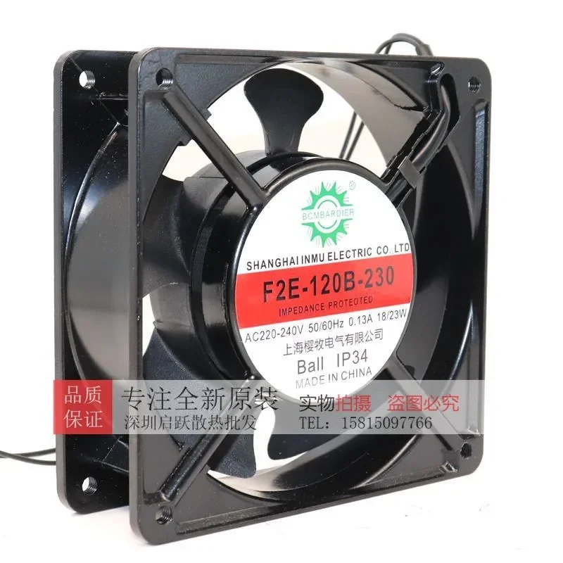 for F2E-120B-230 Welding Machine 220V Double Ball Bearing Axial Flow Cooling Fan 12cm New Original