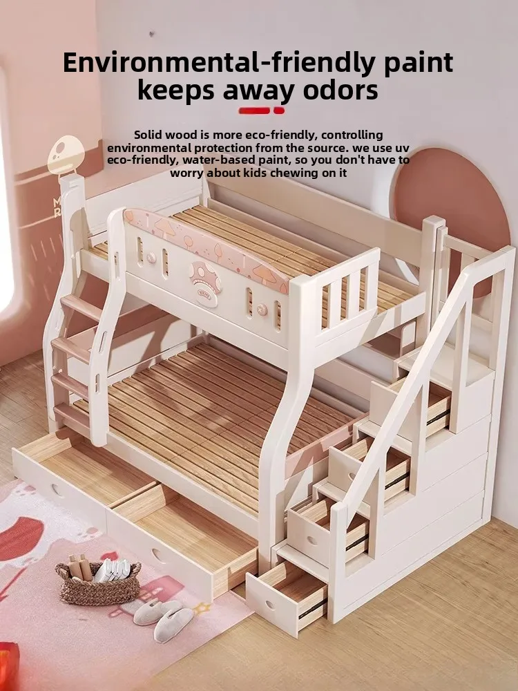 

Bunk Beds, All Solid Wood Economy Beds for Children, Mother and Child Beds Bunk Wooden Beds