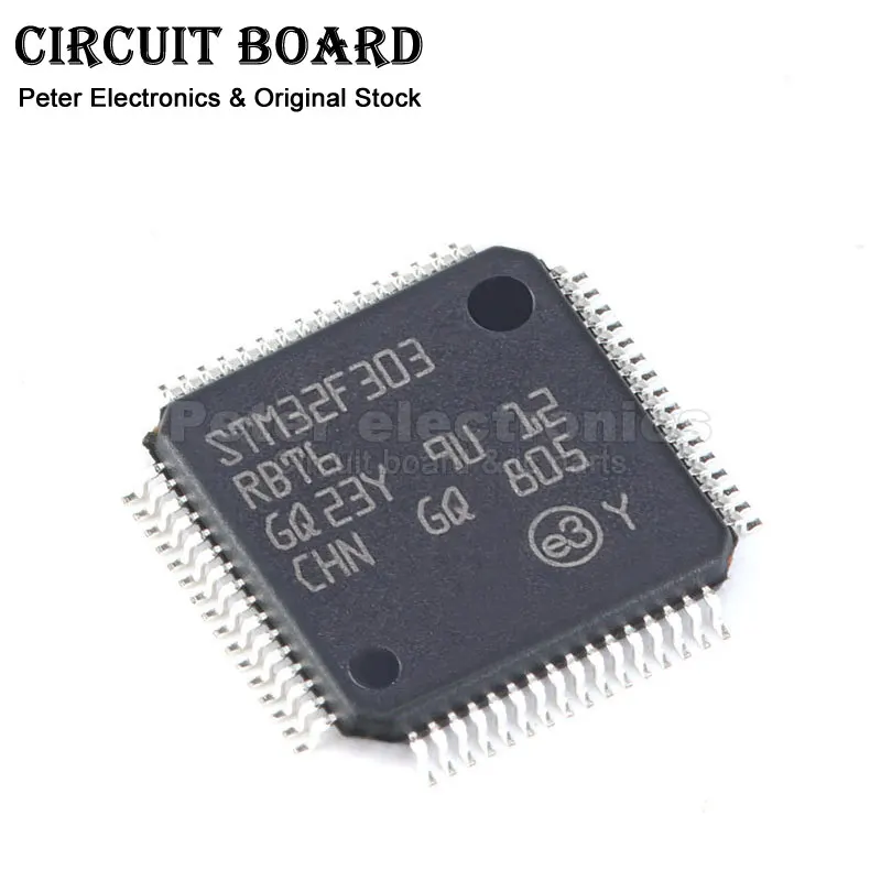 STM32F303RBT6 STM32F303 RBT6 LQFP-64 128KB 2V~3.6V ARM-M4 32KB 72MHz FLASH 52  Microcontrollers (MCU/MPU/SOC) Available (1pcs)