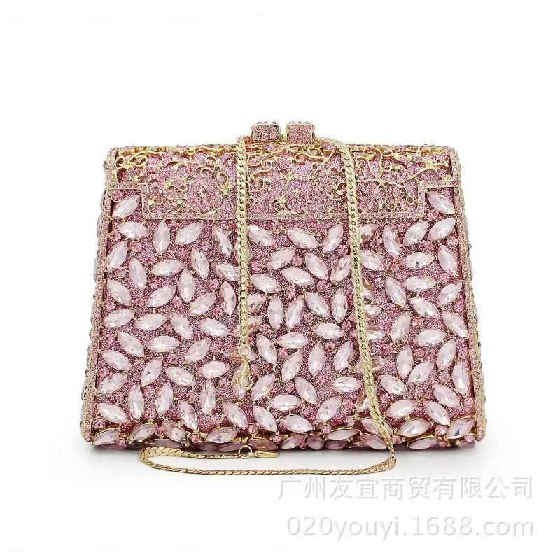 Original Single Crystal Diamond Dress Bag Clothing Brand Gifts Annual Meeting Hand Bag Large Bolsos De Lujo Mujer Marcas Famosas