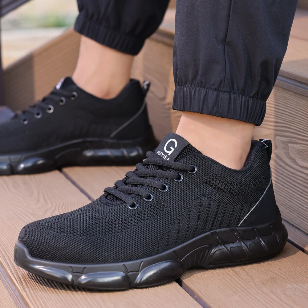 Labor Insurance Shoes Safety Shoes Anti-smashing and Anti-piercing Men's Protective Shoes Steel Head Comfortable and Lightweight