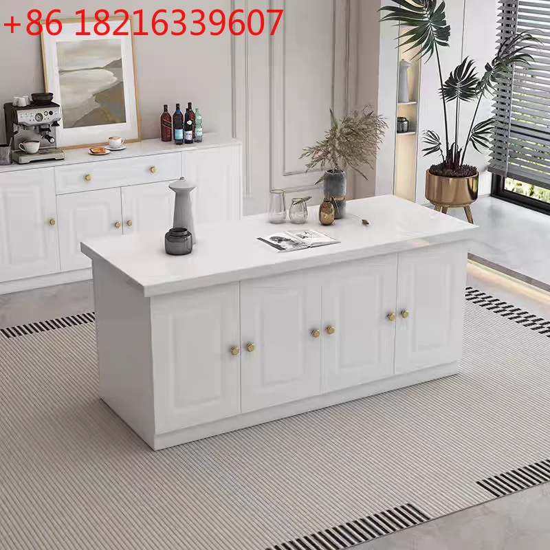 

Легкая роскошная барная стойка Домашняя кухня Островный стол Обеденный стол Шкаф для хранения приготовления пищи Операция Стол для выпечки Открытый