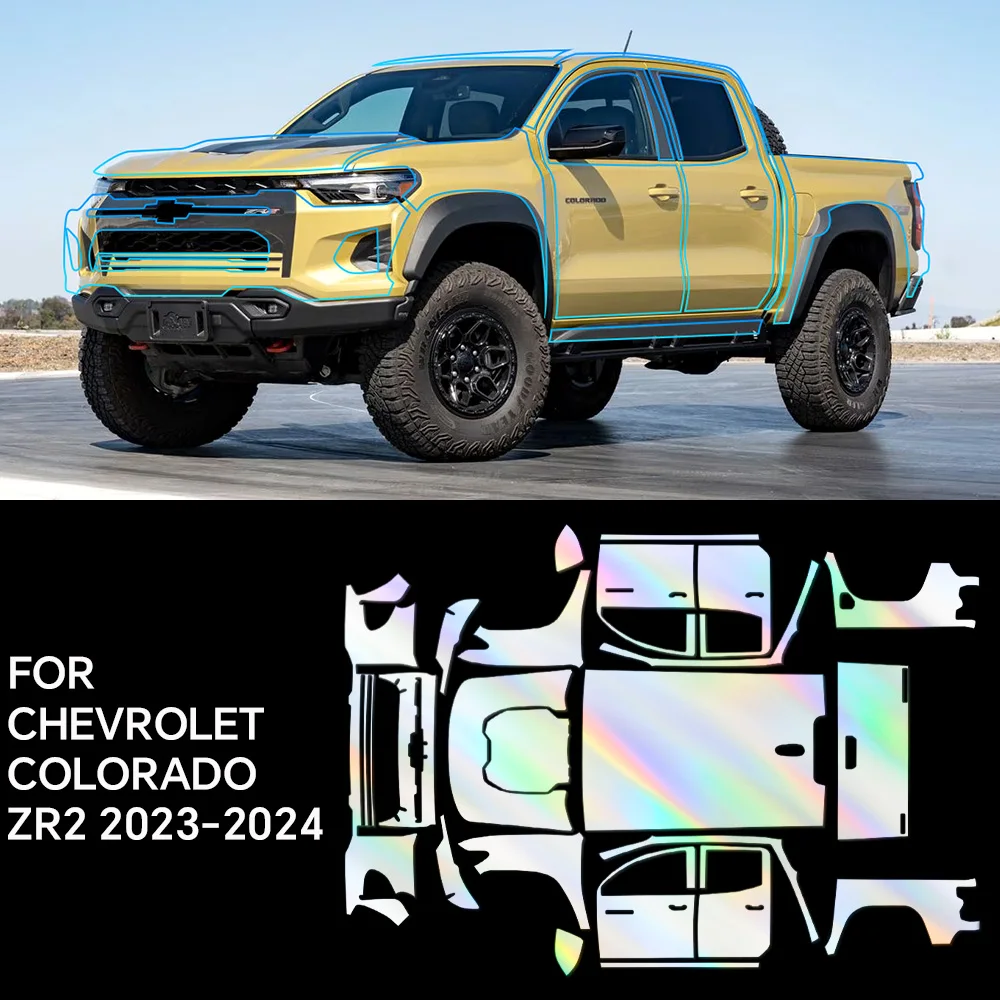 

Предварительно вырезанная на заказ пленка для защиты автомобильной краски Chevrolet Colorado ZR2, прозрачная пленка из ТПУ для кузова, против царапин, автомобильные аксессуары