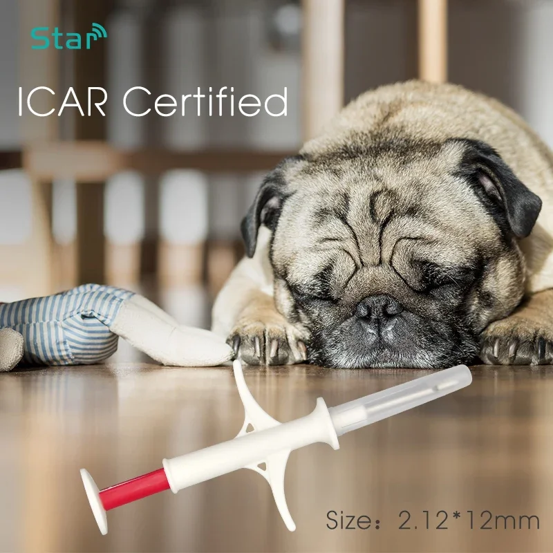 40 pz ISO RFID Chip 2*12mm Iniettore di Plastica ID Animale Tag Pet Microchip Siringa