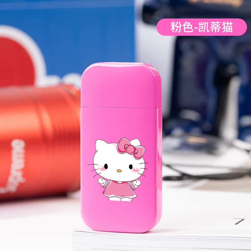 

Hello Kitty Melody Kuromi Cigarette Lighter Kawaii cute koresene lighters red ins high-value grinding wheel windproof lighter