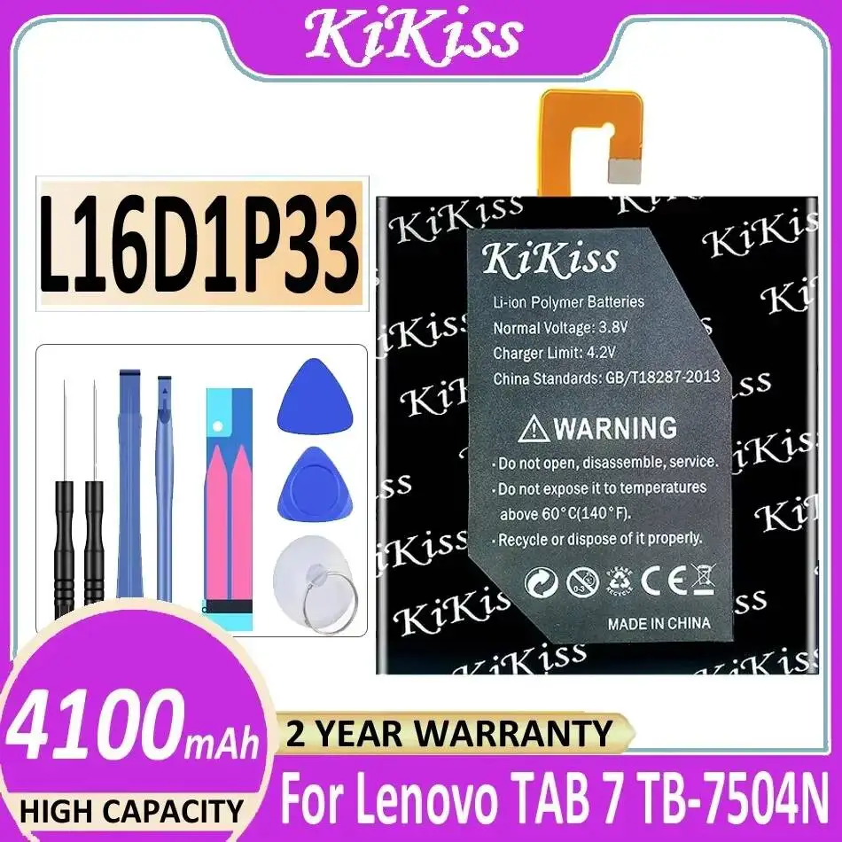

For Lenovo Tab 7 TB-7504N TB-7504F 7504X Tablet Battery Long Lasting L16D1P33 4100mAh