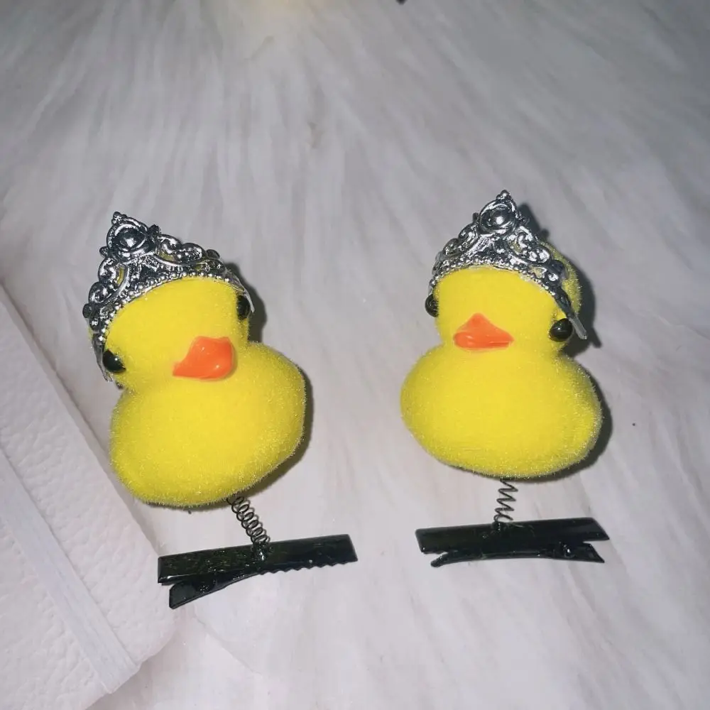 

Creative Flower Duck Hair Clips Plush Bowknot Chicken Side Barrettes Hairpins Hair Accessories Cartoon Duckbill Clips Daily