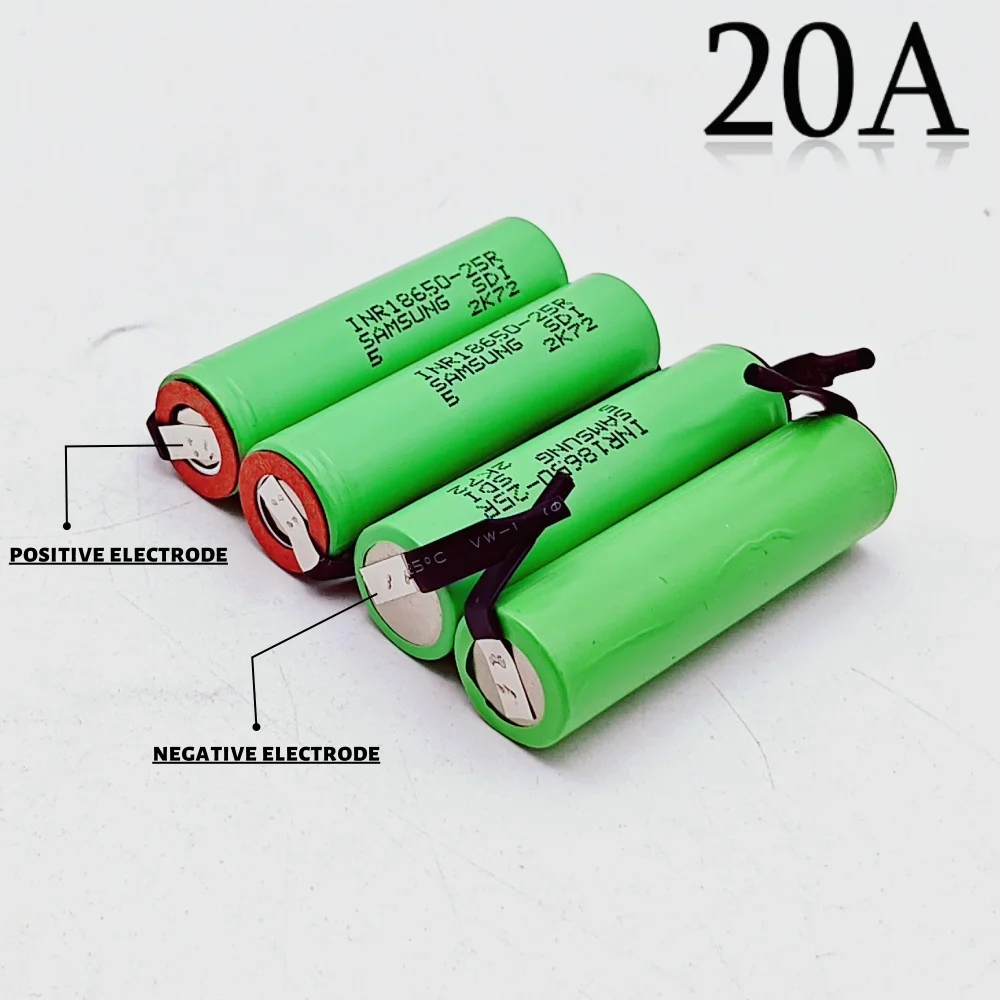 2500 мАч 18650 INR 25R 20A 3,7 В аккумулятор для отвертки для бассейна фонарик + никель DIY 2500 мАч 18650 INR 25R 20A 3,7 В аккумулятор для отвертки для бассейна фонарик + никель DIY