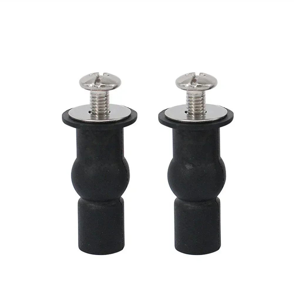 2 Pack Toilet Screws Hinges Expanding Rubber Top Nuts Fixings WC Blind Hole Rubber Back To Wall Toilet Cover Accessories