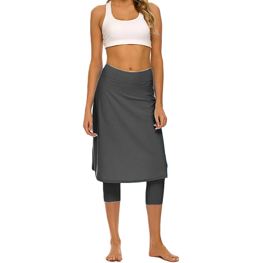 Women Long Skirted with Swim Legging