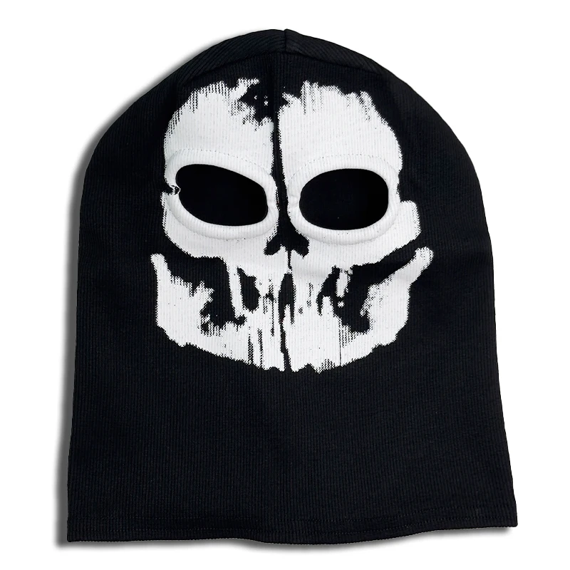 Motorcycle Balaclava Full Face Mask Skull Print Motorbike Full Face Mask Windproof Skiing Head Neck Warmer Bicycle Helmet Liner view 4