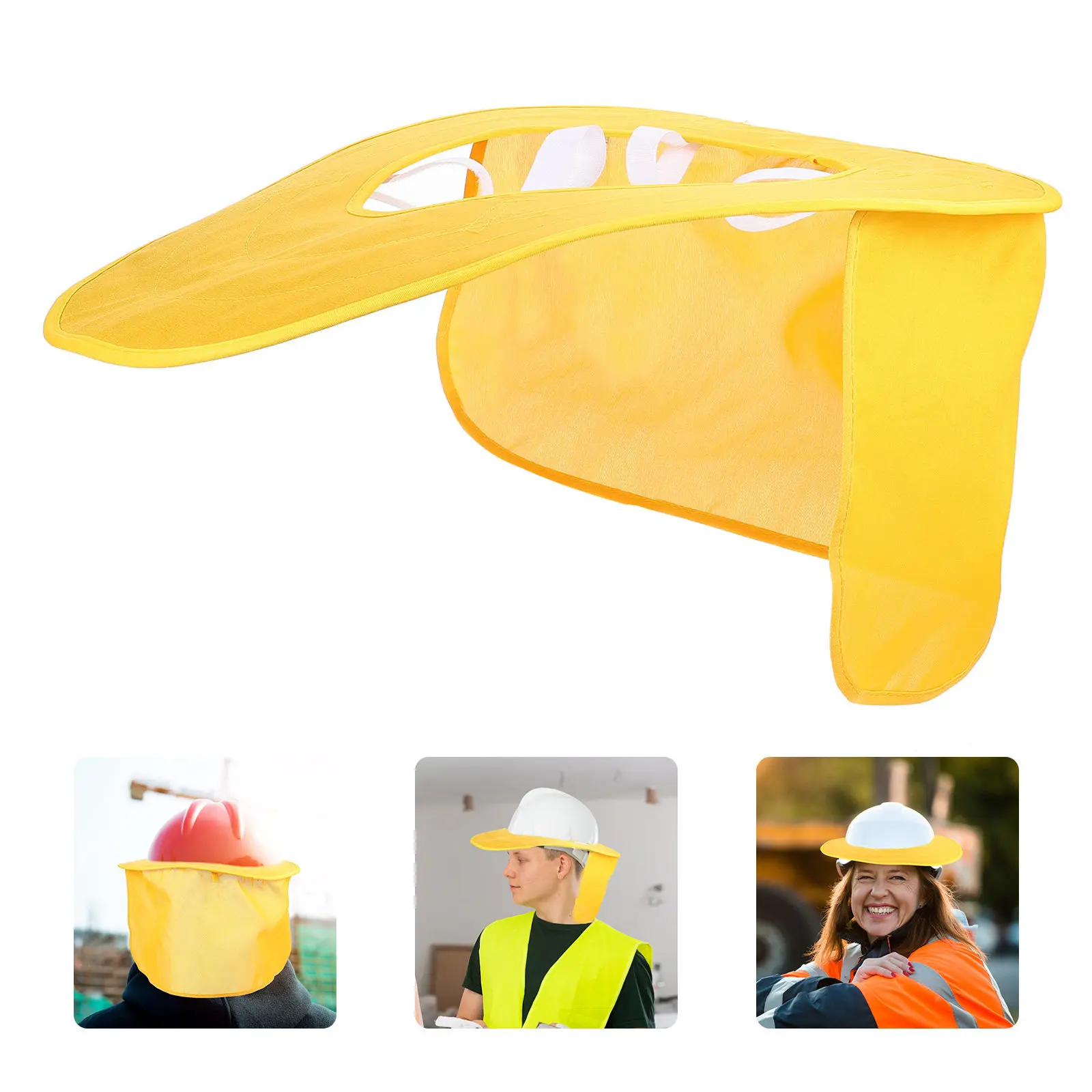 

1 шт. Желтый солнцезащитный козырек-шторка с защитным краем, складной, для защиты шеи при монтаже на открытом воздухе