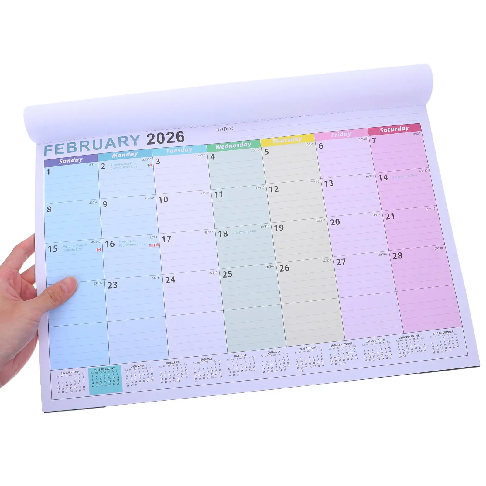 

Minimalist 18 Month 2026 Hanging Calendar Wall Mounted Monthly Planner Scheduling Organizer Home Office School