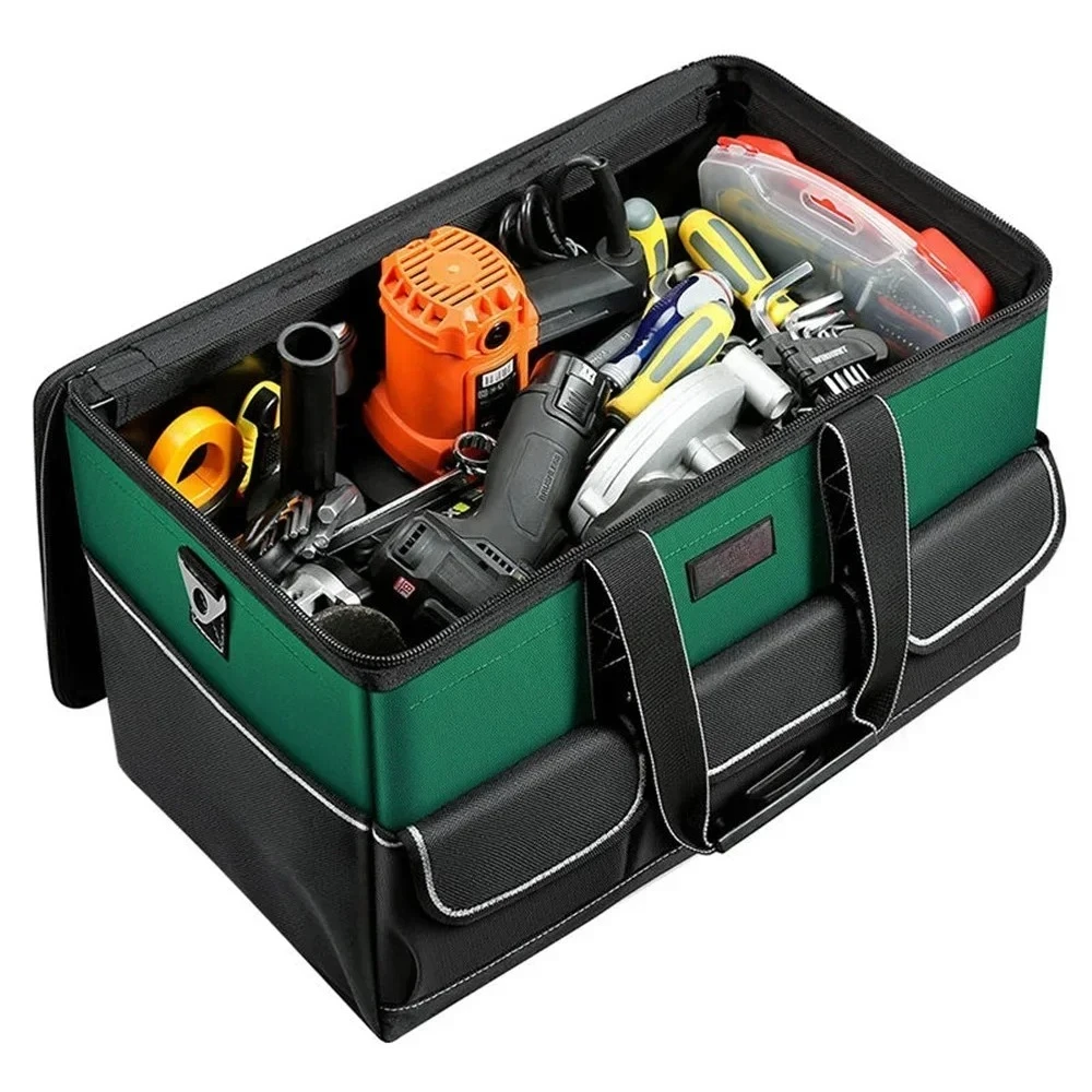 Tool Bag Rectangular Waterproof 1680D Oxford Cloth with Strap Large Capacity Bag Tools Increase 30% Capacity for Electrician