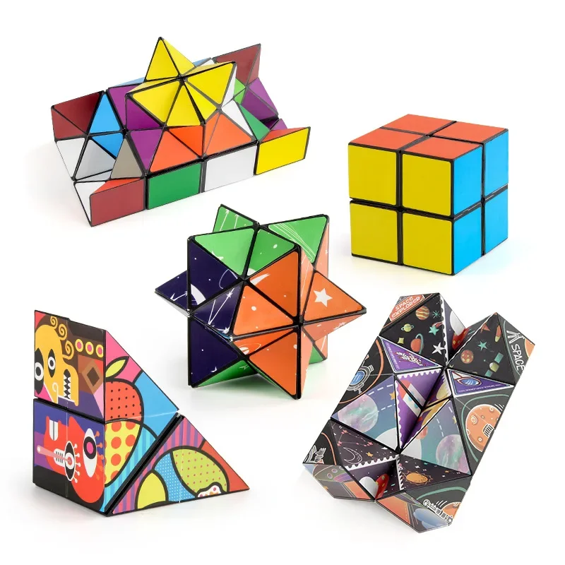 New Infinity Magic Cube Children Anti Stress Puzzle Fingertip Toy Kids Decompression Sensory Toys Variety Folding Cube