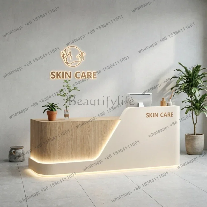YJ Business Storage Reception Desks Beauty Aesthetic Luxury Specialty Reception Desk Events Restaurant Tavolo Reception Furnitur