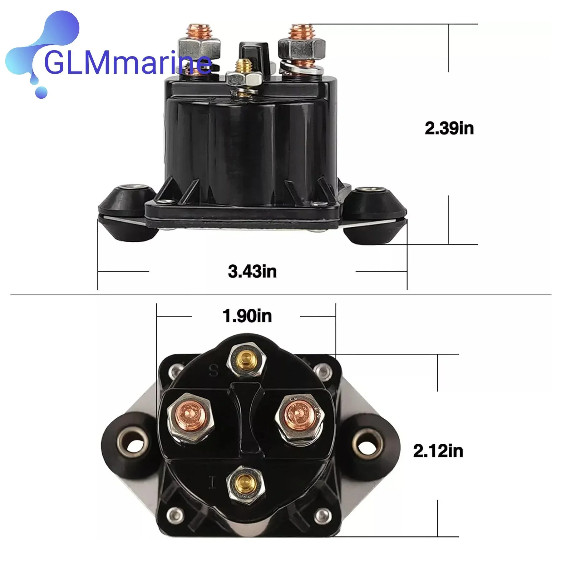 12V Starter Solenoid Relay 89-817109A1 for Mercury Marine 40 To 250 HP Outboard Engines 817109A2 89-817109A3 18-5834 SMR6010