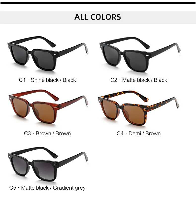 BEMORE Square Prescription Sun Glasses Unisex Acetate Progressive Women Men's Polarized UV400 Sunscreen Sunglasses