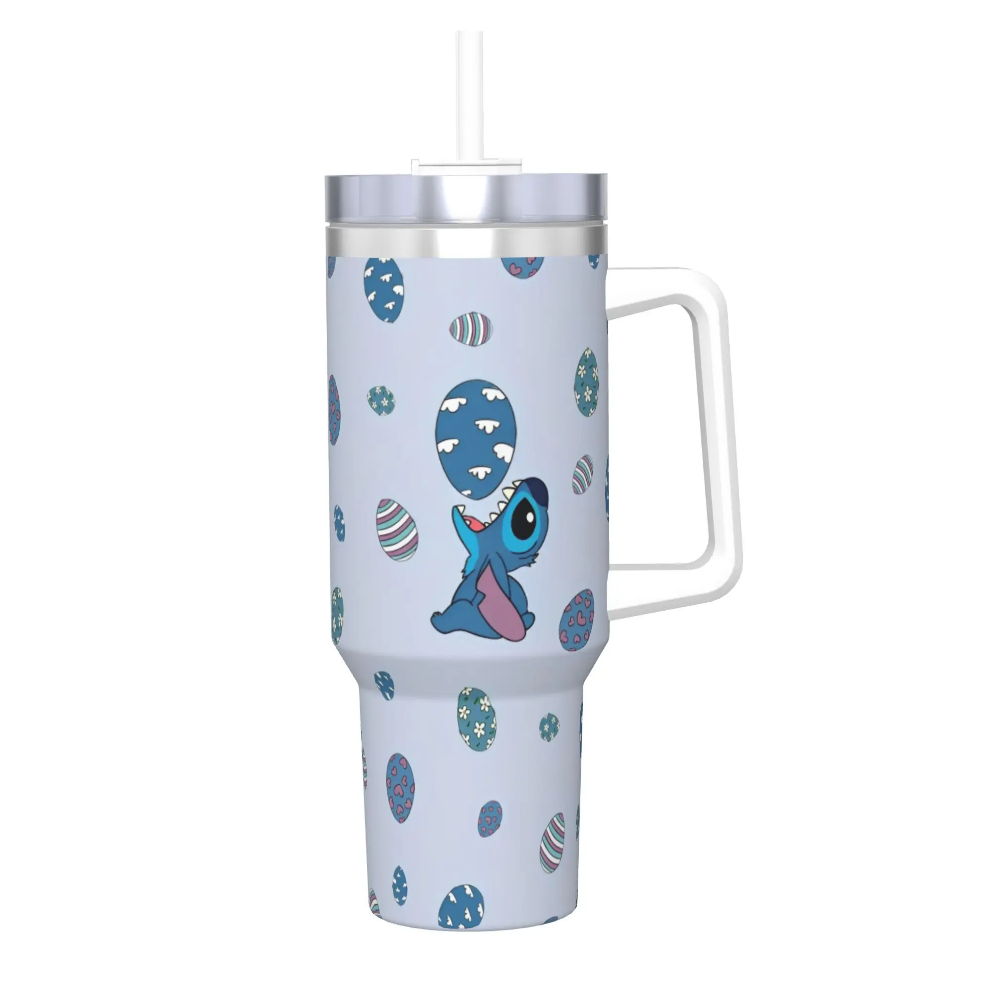 

Stitchs Cartoon Insulated Tumbler with Straws Lid Stainless Steel Coffee Mugs Office Home Car Bottle Cups, 40oz