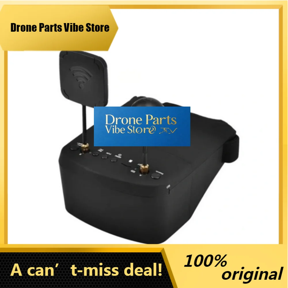 DronePFPV Goggles 5.8GHz 40ch Receiver With DVR 5 Inch 800x480 HD Screen Built-in 3.7V/2000mA Battery For RC FPV Drone