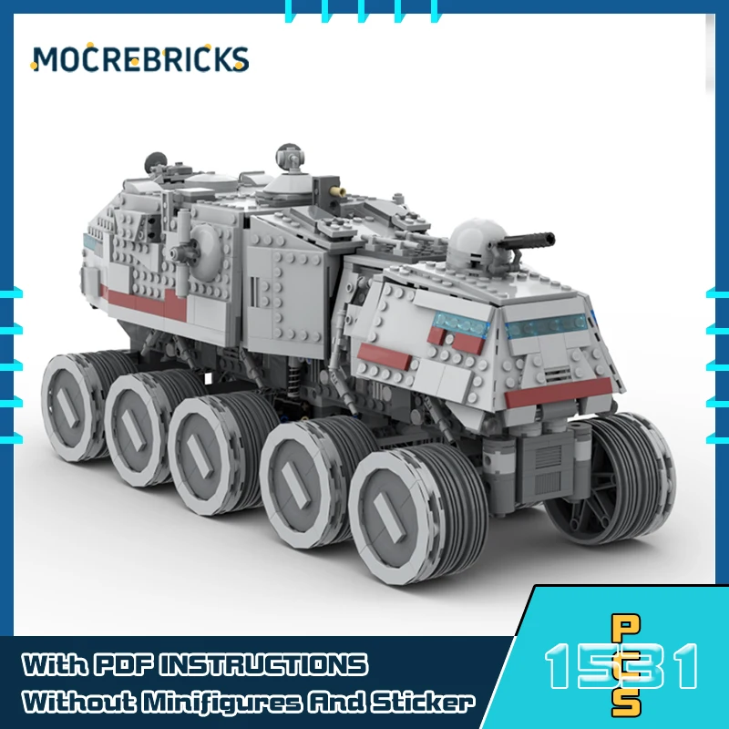 MOC-230596 turbo tanque rastreado veículo blindado bloco de construção diy modelo técnico tijolos quebra-cabeça brinquedos para presentes das crianças