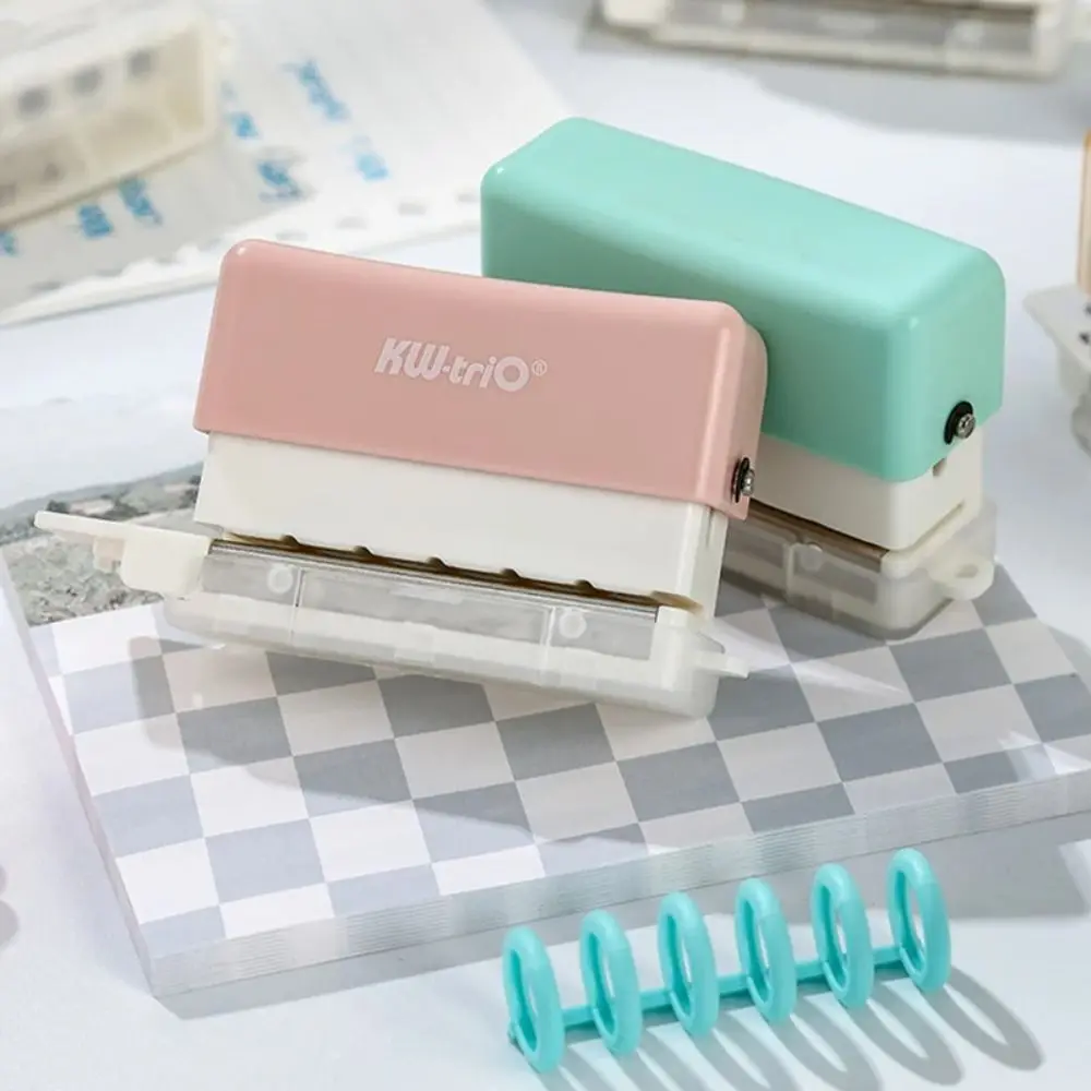 

Craft Scrapbook Loose Leaf Bind Hole Puncher A4 A5 B5 with Chip Box Paper Puncher Precise Mini Round Hole Puncher Paper Binding