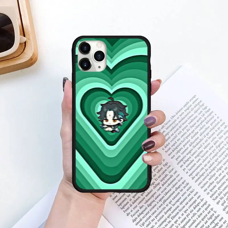 Heart genshin impact cartoon game Phone Case For iphone 12 11 13 7 8 6 s plus x xs xr pro max mini