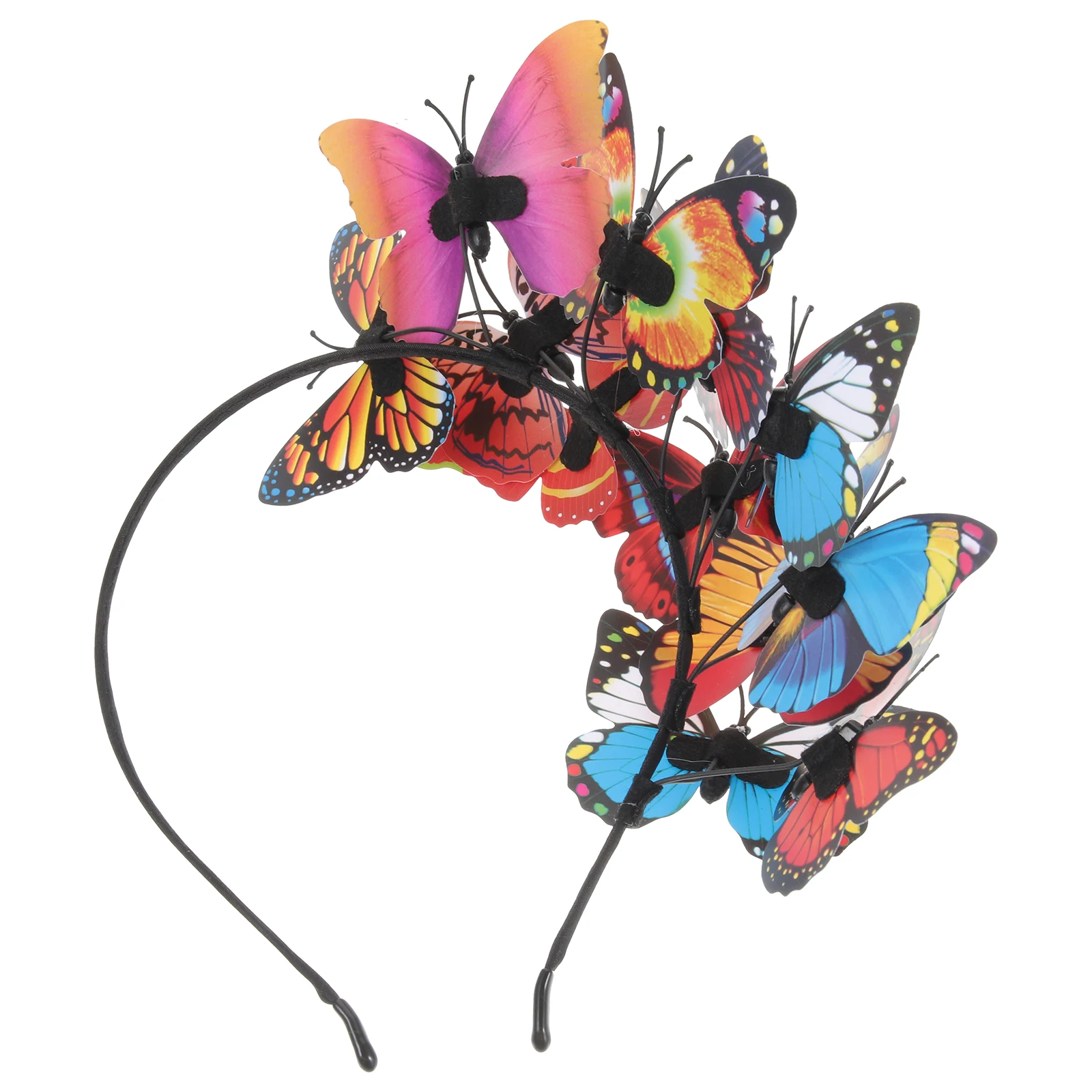 

Butterfly Headband Women Bridal Wreath Hair Accessories Wedding Photography Prop Handmade Comfortable Easy Wear Tea Party