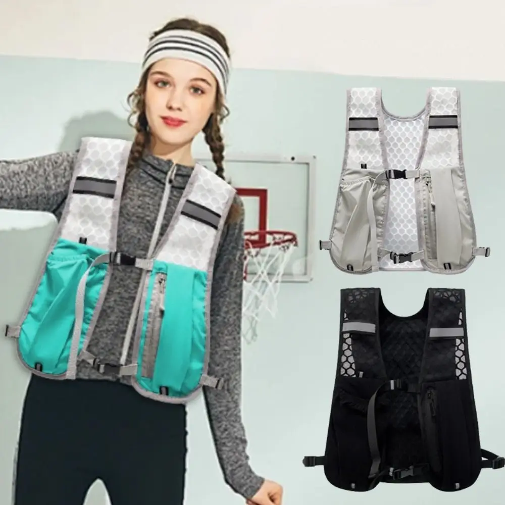 Chest Pack Running Storage Vest Lightweight Phone Storage Pocket Running Hydrating Backpack Breathable Waterproof Nylon