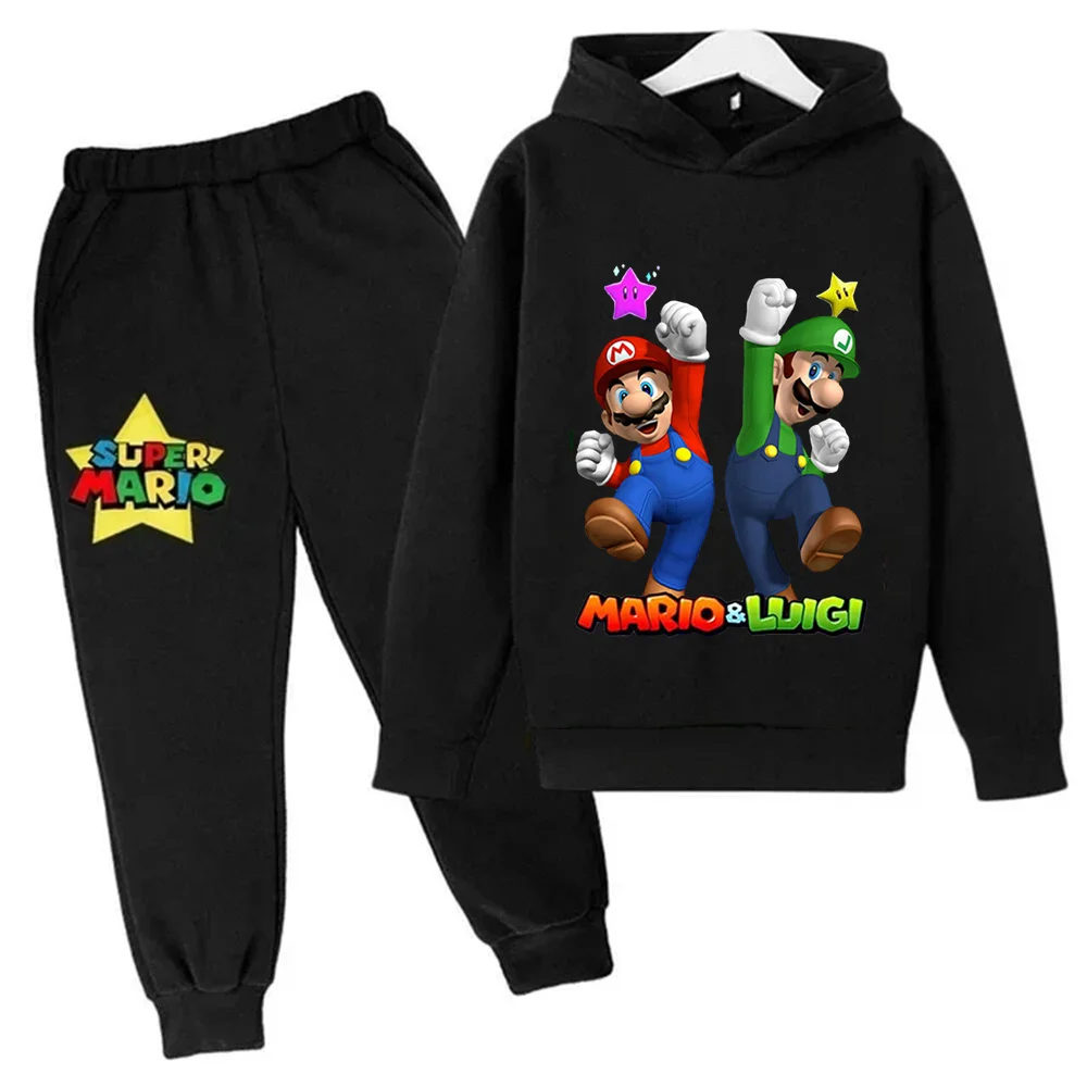 

Super Mario Hoodies For Boys And Girls, Children'S Cartoon Super Mario Sweatshirts Outdoor Sports Children'S Simple Fashion Top
