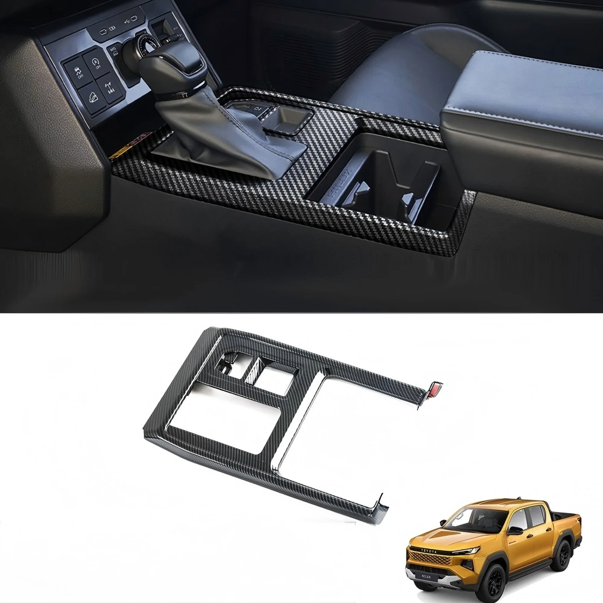 

RHD! for Toyota Hilux Fuel Automatic 2026 Car Accessories ABS Gear Shifter Panel Cover Trim 1PC