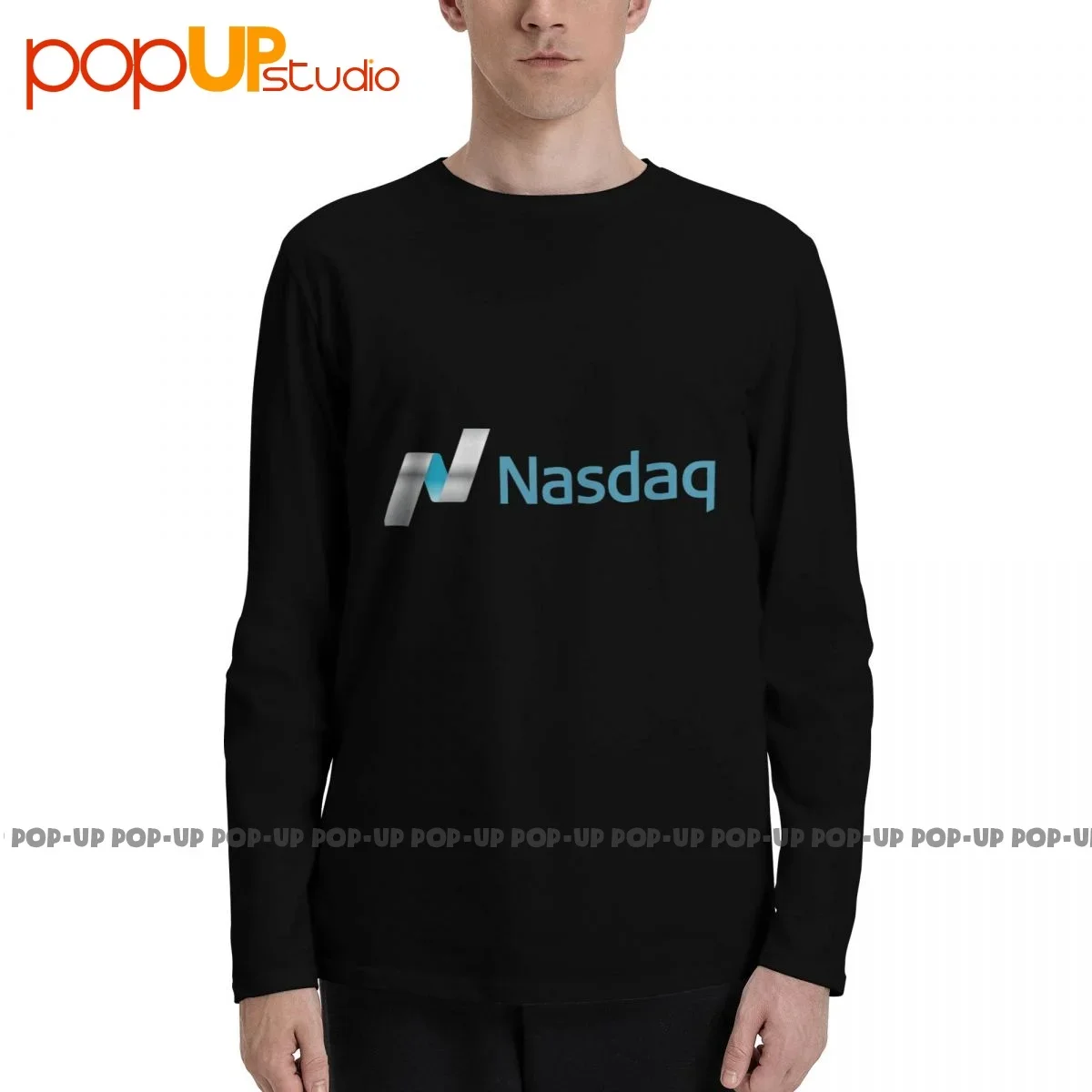 Nasdaq Logo Stock Market Investor Trader 01 Long Sleeve T-Shirts T-shirt Tee Vtg Cotton Hip Hop Hot Selling