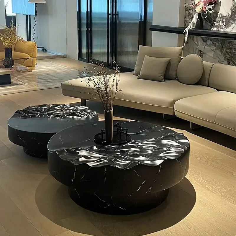 커피 테이블 유리섬유 아트 커피 테이블 젠 스타일 사각형 원형 중국식 차 테이블
