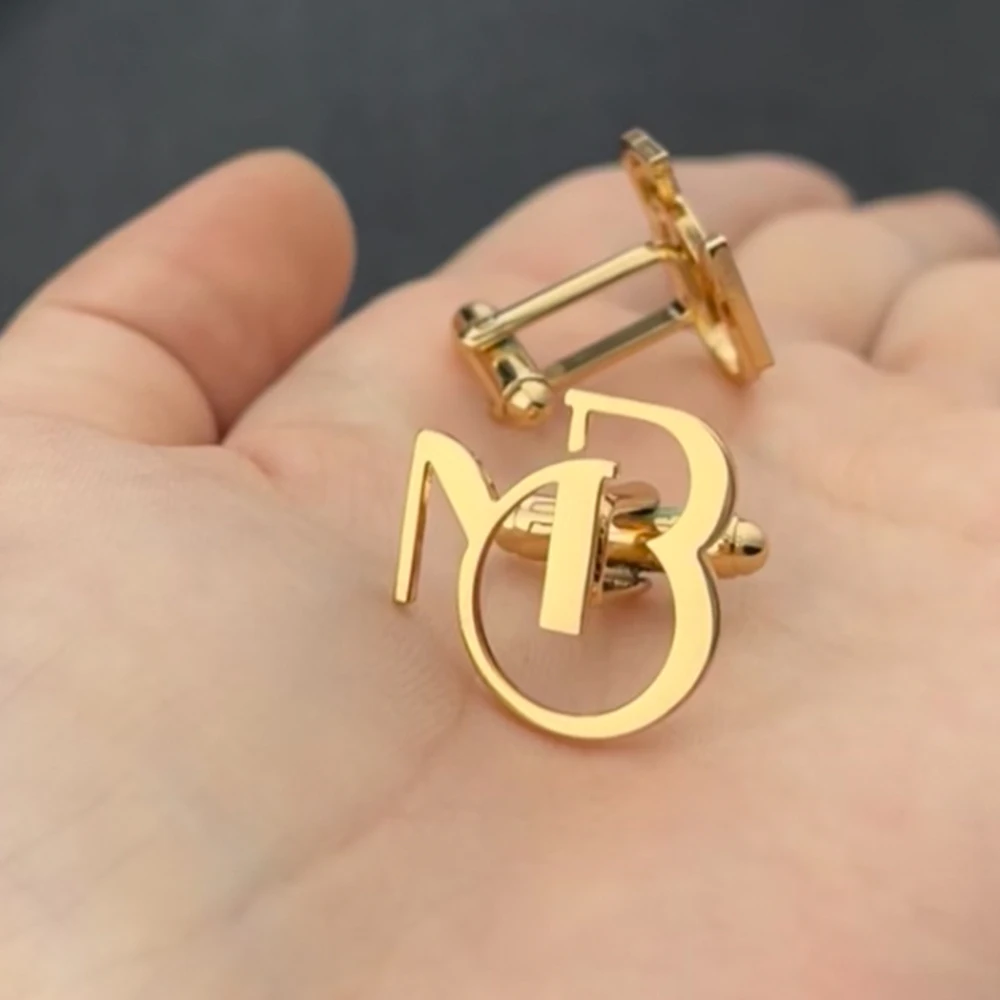 Maßgeschneiderte gemusterte Manschettenknöpfe, Edelstahl-Manschettenknöpfe, Anzug-Modeschmuck, Hochzeitsgeschenke, Geschenke für Männer und Papa – Detail 5