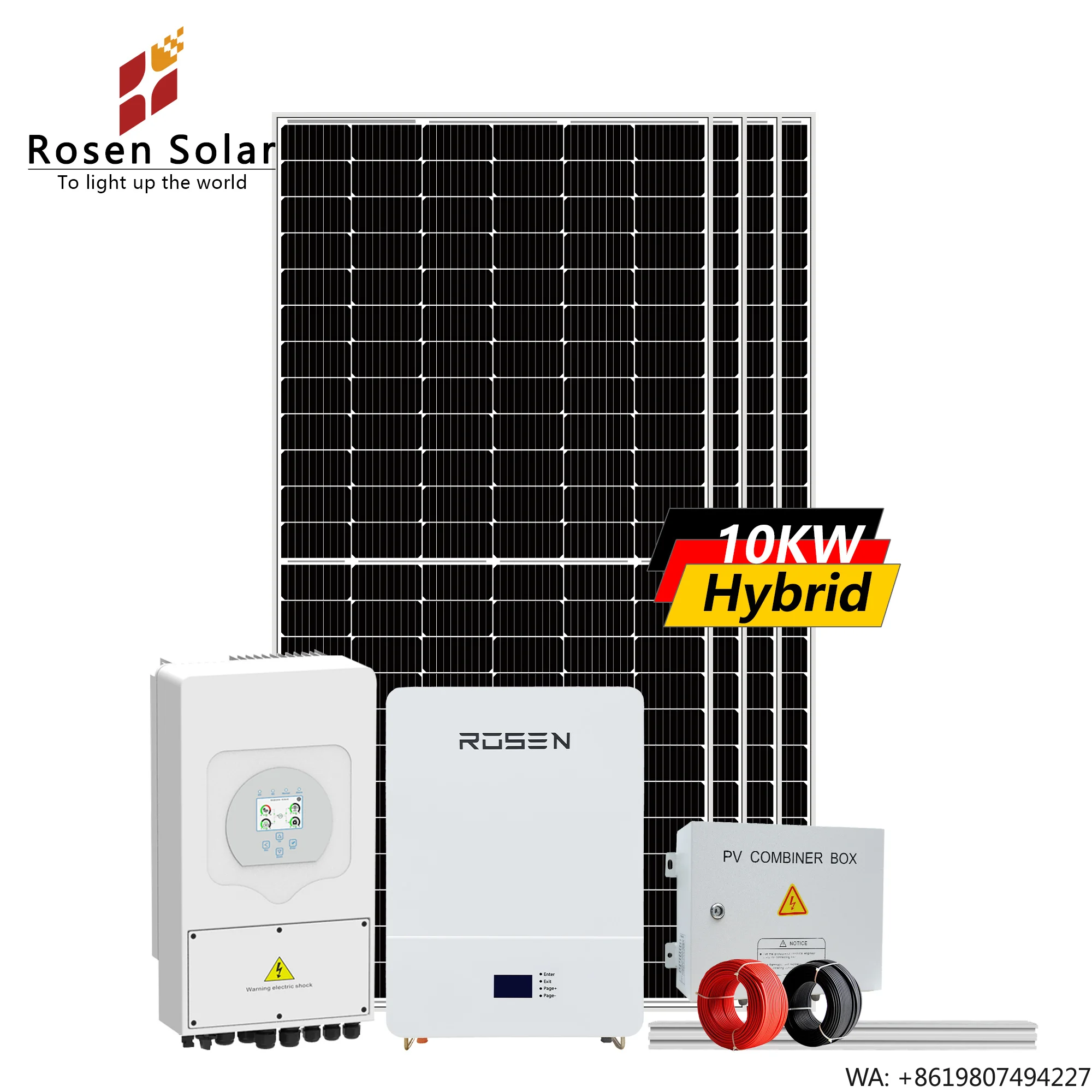 Complete System on Grid Hybrid 10kw 20kw 30kw Ground Solar System