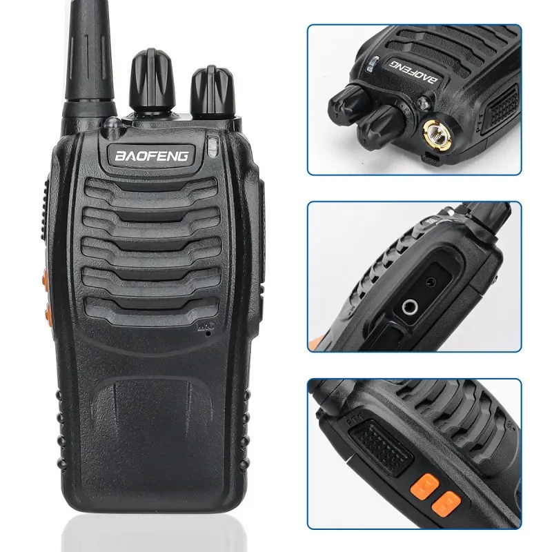 

BF-888S V2 Walkie Talkie Dual Band Portable Long Range Standby UHF 400-470MHz USB Ham Two Way Radio for Hunting